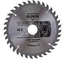 Диск пильный по дереву (185х30 мм; 2 мм; 36Z) Elitech 1820.054100