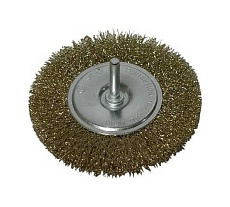 Щетка для дрели дисковая проволока с медно-цинковым покрытием, 75 мм Энкор 51511