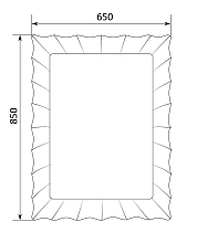 Зеркало Marka One Lumier 65 см White У72505