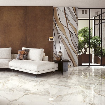 Керамогранит Fap Ceramiche Roma Gold Calacatta Oro Brillante 120x278 см, fPZO