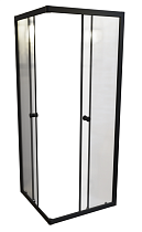 Душевой уголок Радомир Берген SQ 80x80 прозрачный, профиль черный 1-09-6-0-0-3460