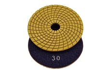 Круг шлифовальный алмазный гибкий АГШК для мокрой полировки 100 мм, P30 LUX S.E.B. 103AT-CW30