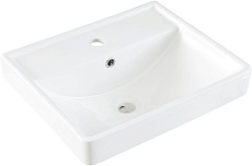Тумба с раковиной Aquanet Ирис new 50 см, 1 ящик 2 дверцы, белый глянец