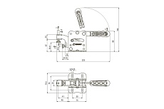 Механический горизонтальный торцевой прижим KUKAMET усилие 204 кг 711-2