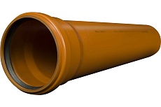 Труба наружной канализации TEBO SN4 полипропилен, 110x3.4x1000 мм 041010104