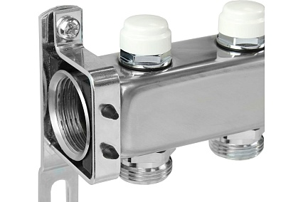 Коллекторная группа из нержавеющей стали ColSys 1805R22513 с отсечными, термостатическими и дренажными клапанами, 7 выходов 1805R22507