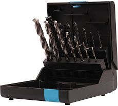 Набор метчиков машинных VOLKEL спиральных M3-M12 HSSE-VAP DIN371/376 (+ сверла) 14пр V47865