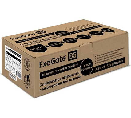 Стабилизатор напряжения Exegate Master AV-500 500ВА, 140-260В, цифровая индикация входного выходного напряжения, 220В-8%, КПД 98%, 5 уровней защиты, задержка, металлический корпус, 291736