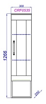 Шкаф пенал Aqwella Craft 31 см дуб балтийский, CRF0503DB