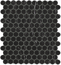 Мозаика Fap Ceramiche Roma Diamond Nero Reale Round Gres Mosaico 29,5x32,5 см, fNJD
