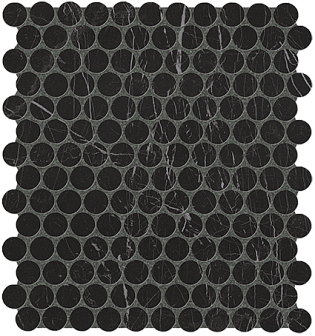 Мозаика Fap Ceramiche Roma Diamond Nero Reale Round Gres Mosaico 29,5x32,5 см, fNJD