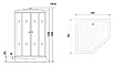 Душевая кабина Niagara Ultra NG-706-01 90x90 стекло прозрачное с полосой