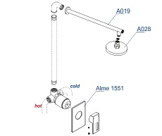 Душевой набор WasserKRAFT Alme A12528