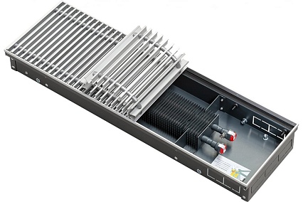 Встраиваемый внутрипольный конвектор с решеткой Techno Usual KVZ 250-140-3000 RH07000501