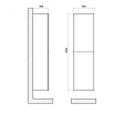 Шкаф пенал Art&Max Verona Push 40 см гаскон пайн светлый AM-Verona-Push-1500-2A-SC-GP-TS