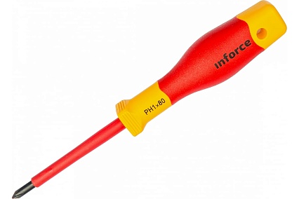 Диэлектрическая отвертка Inforce PH1х80мм 06-09-46