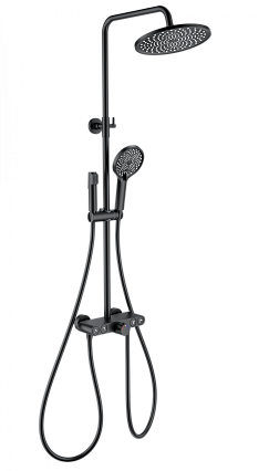 Душевая стойка Wonzon&Woghand Muse Selesta WW-B4113-MB термостат, черный матовый