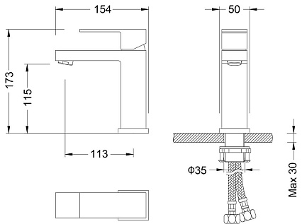 Смеситель для раковины Timo Selene 2061/17F золото матовое