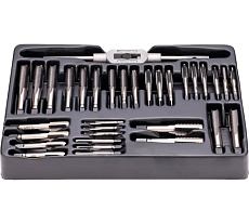 Набор метчиков и плашек Bucovice Tools M1-QS MF8-MF12 115CrV3, 46 предметов 310121
