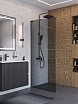 Душевая перегородка Belbagno UNO-L-1-TB-80-GR-GM 80x200 графит, оружейная сталь