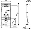 Инсталляция для унитаза TECE Base K440407 (4в1) с кнопкой смыва черный матовый