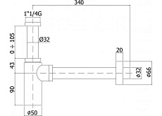 Сифон для раковины Paffoni Minimal ZACC240ST сталь