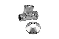 Прямой кран для бытовой техники Rvc (15) 1/2 ш х1/2 ш с отражателем 10102