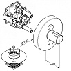 Смеситель для душа Kludi Push 388120538, термостат