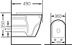 Подвесной унитаз Grossman Color GR-4455SWS 49x36x35 белый/серебро