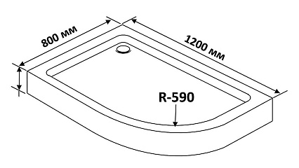 Поддон для душа Rush Fiji FI-A812-L 120x80 асимметричный, L