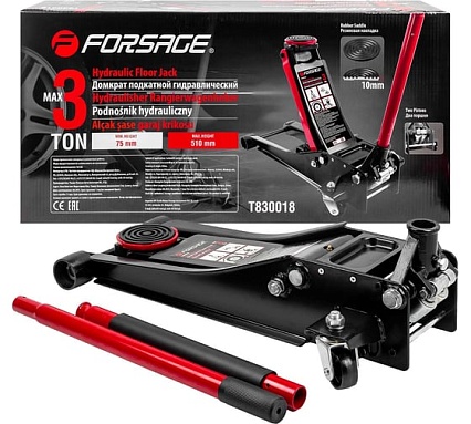Подкатной гидравлический домкрат Forsage 3 т усиленный низкопрофильный F-T830018(DS)(47958)