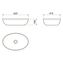 Раковина Point Сатурн PN43901 63 см белый