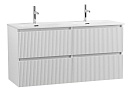 Тумба с раковиной BelBagno Uno 120 см, 4 ящика, Bianco Opaco