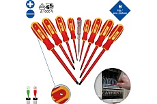 Набор отверток Brilliant Tools VDE SL шлицевые и PH Phillips 9 предметов BT068010