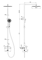 Душевая стойка Wonzon&Woghand Tor WW-88047073-BG брашированное золото