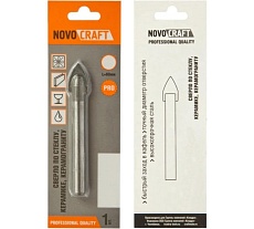 Сверло по стеклу и керамике Flat 14 мм, цилиндрический хвостовик NOVOCRAFT GD14080