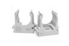 Крепеж-клипса для труб для прямого монтажа Промрукав серая в п д20 100 шт. PR13.0120