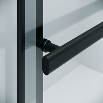 Душевая перегородка Niagara Nova NG-671-10BLACK 100x200 прозрачная, профиль черный матовый