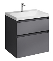 Тумба с раковиной Grossman Меркадо 60 см графит матовый