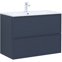 Тумба с раковиной Aquanet Арт 90 см маренго