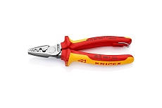 Инструмент для обжима контактных гильз, со страховочным креплением, 180 mm Knipex KN-9778180T