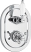 Смеситель для душа Cezares ELITE-VDIM2-T-01-Bi термостат, хром, белый