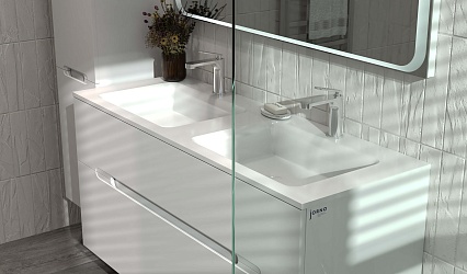 Тумба с раковиной Jorno Modul 120 см, белый