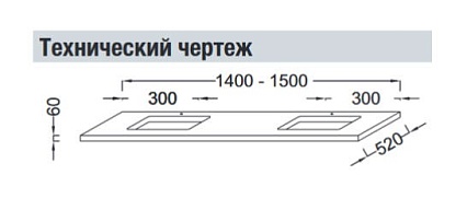 Столешница под раковину Jacob Delafon Parallel 140 см EB54-1400-N18 белый