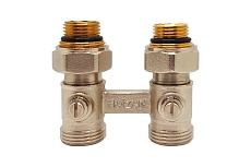 Н-образный клапан Heizen без байпаса, + adapter ek 3/4" x1/2", прямой, комплект 500845B