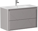 Тумба с раковиной Allen Brau Paris 100 см платина матовый