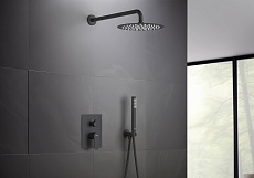 Душевой набор Aquatek Оберон AQ1272MB черный матовый
