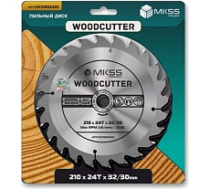 Диск пильный по дереву MKSS Toolbox Woodcutter WC2100 210x24Тх32/30 мм WC21002432