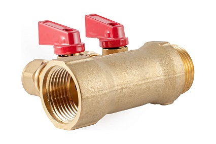 Коллектор с шаровыми кранами PROFACTOR в/н 1" х 2 вых 16 цанга PF MVP 267.2