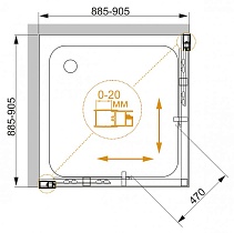 Душевой уголок Cezares Momento MOMENTO-A-2-90-C-Cr 90x90 прозрачный